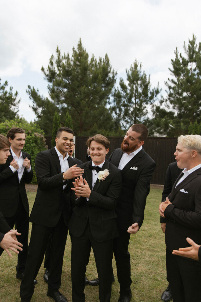 Wedding Party photos with Groomsman