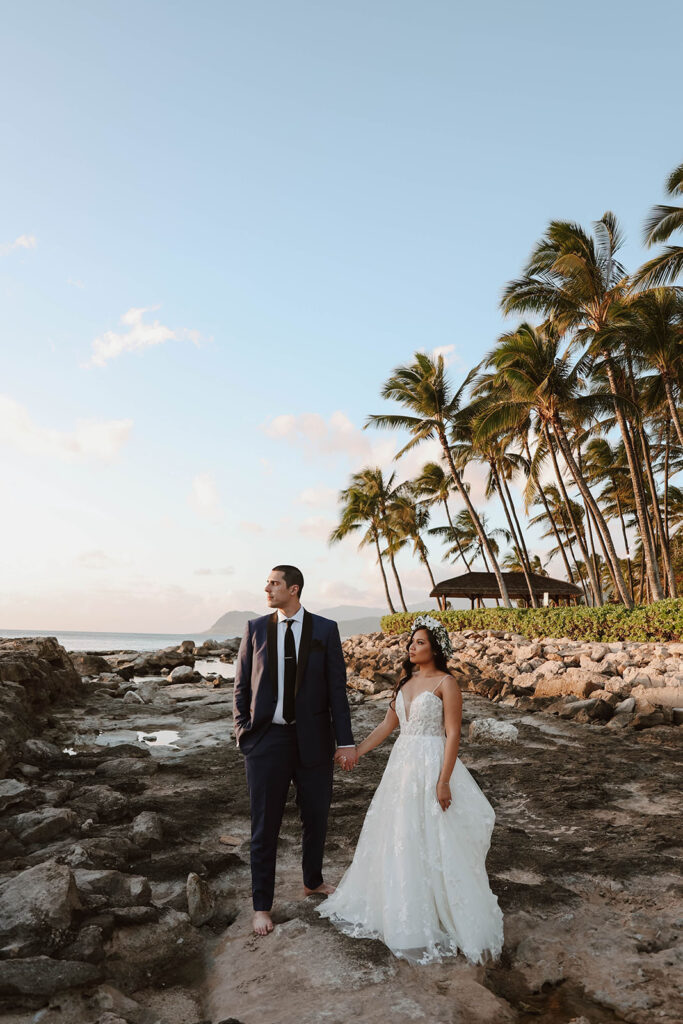 Hawaii destination wedding portraits