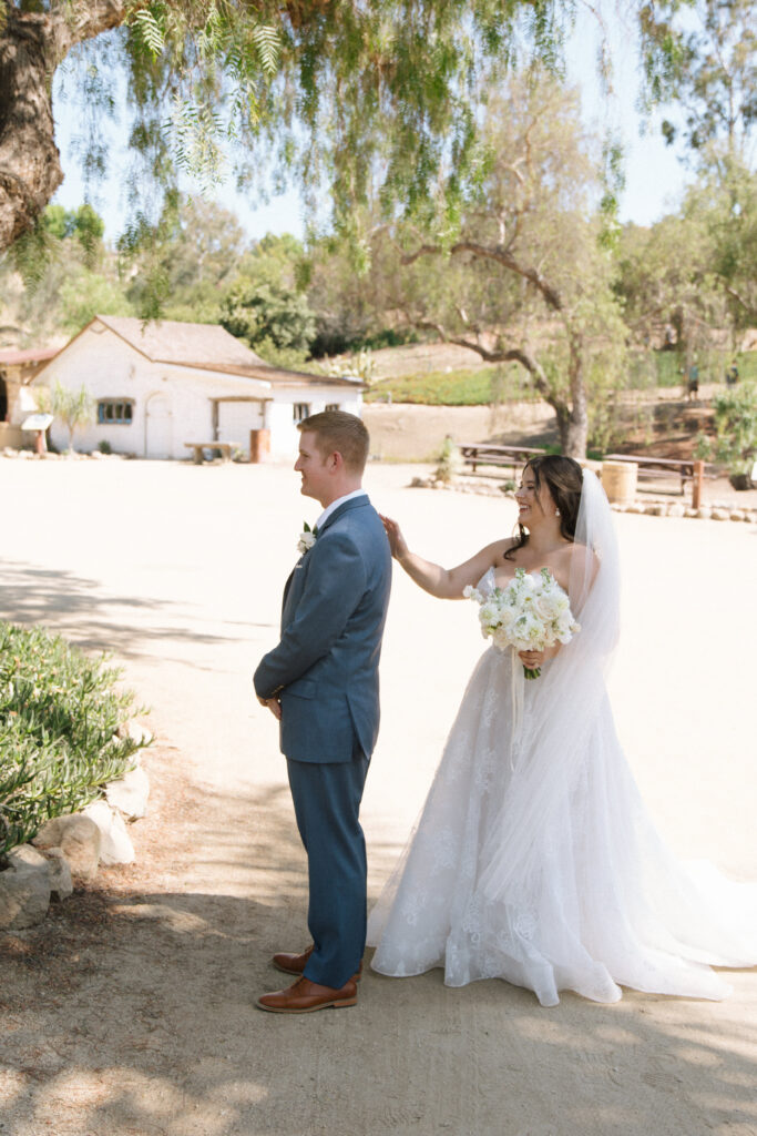 Bride and Groom first look 