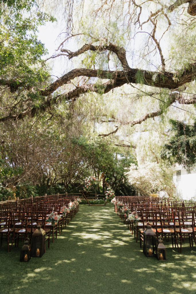 Detail shot of Ceremony Location at Green Gables Wedding Venue